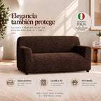 Microfibra - Funda Sofa 3 cuerpos Dark Chocolate