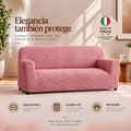Microfibra - Funda Sofa 3 cuerpos Old Pink