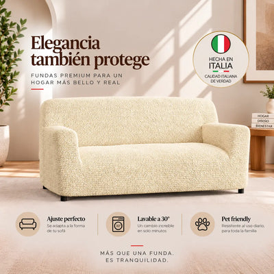 Microfibra - Funda Sofa 3 cuerpos Vanilla