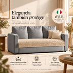 Microfibra - Protector Impermeable para Sofa 3 cuerpos Champán