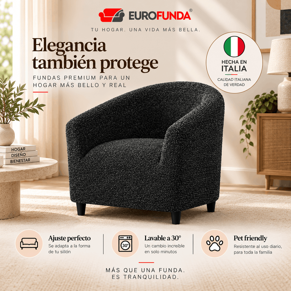 Funda Poltrona Anthracite