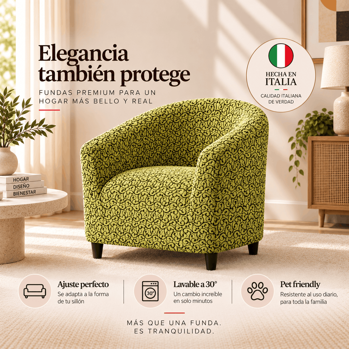 Printed Microfibra - Funda Poltrona Juniper