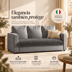 Microfibra - Protector Impermeable para Sofa 3 cuerpos Gris