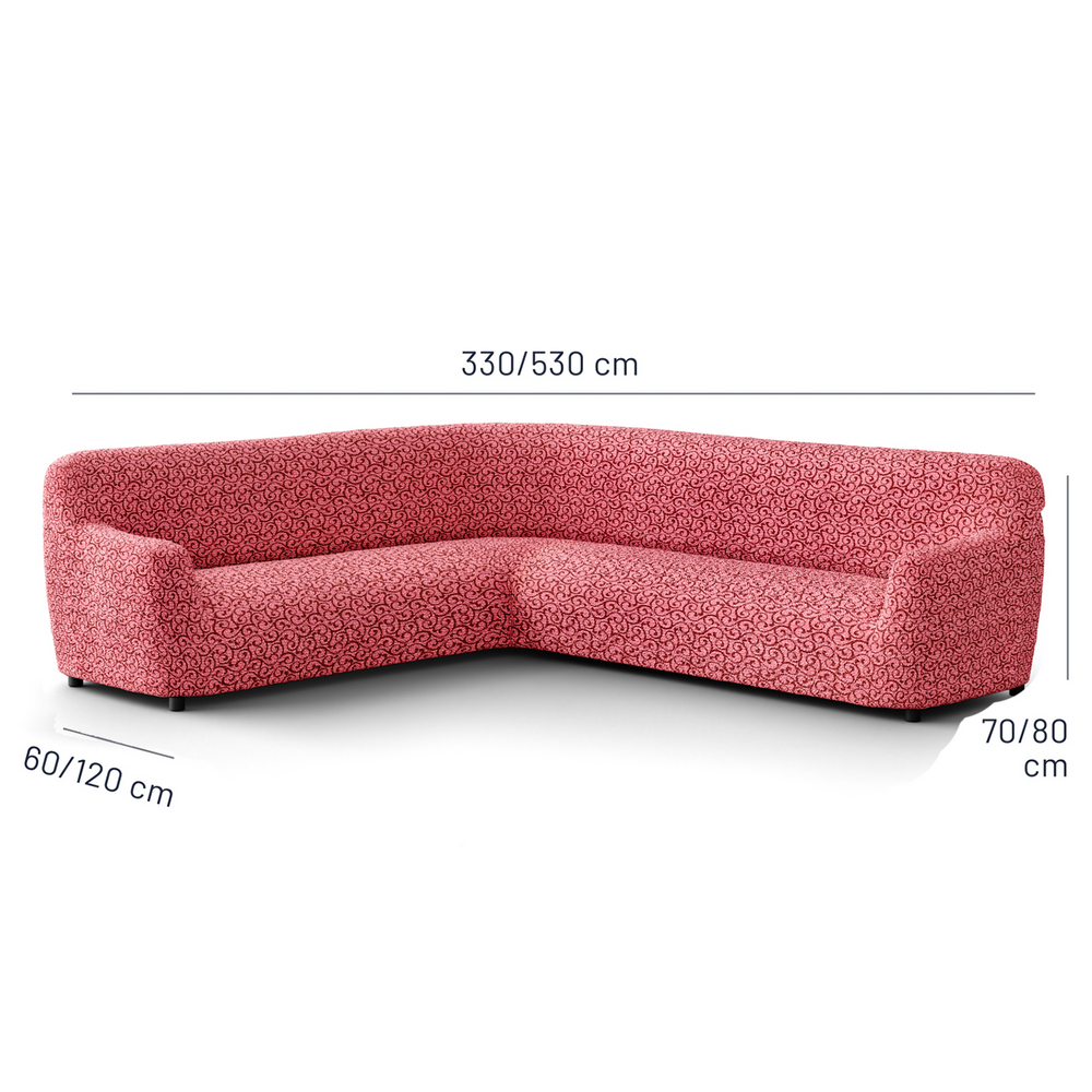 Printed Microfibra - Funda Sofa Esquinero Berry