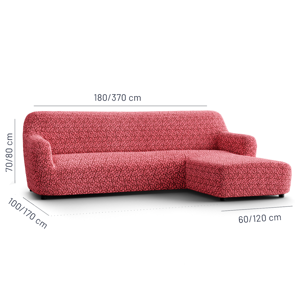 Printed Microfibra - Funda Sofa L Derecho Berry