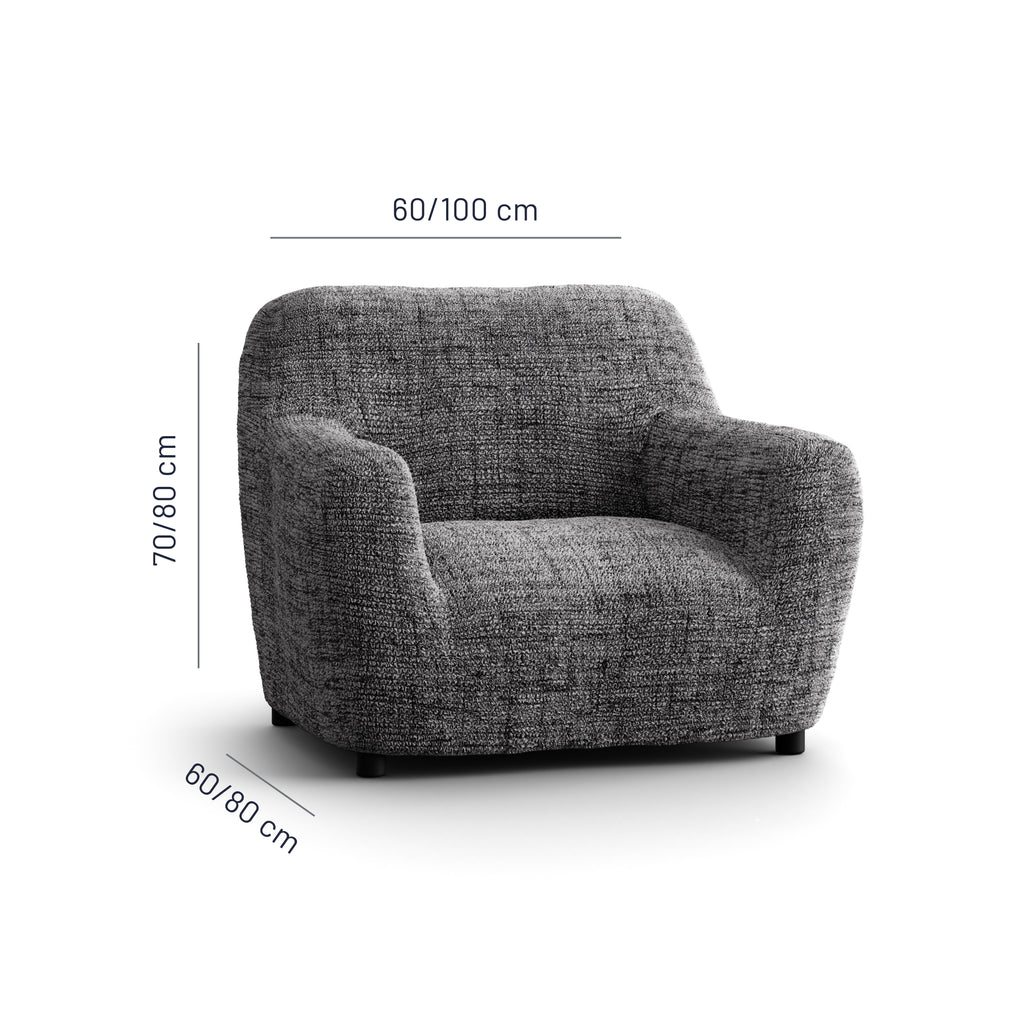 Printed Microfibra - Funda Sillon Black Pepper