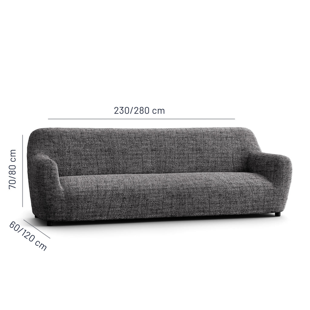 Printed Microfibra - Funda Sofa 4 cuerpos Black Pepper
