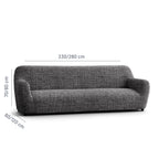 Printed Microfibra - Funda Sofa 4 cuerpos Black Pepper