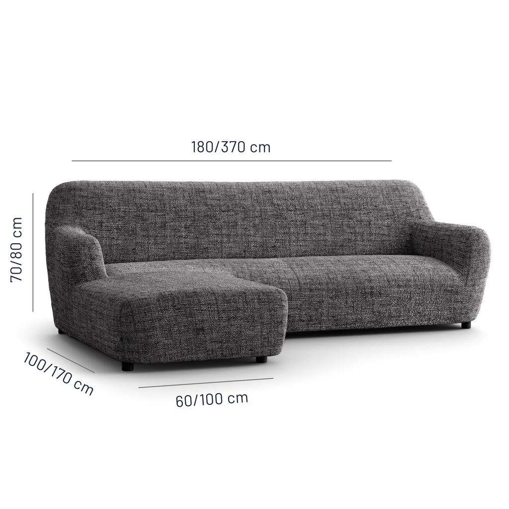 Printed Microfibra - Funda Sofa L Izquierdo Black Pepper
