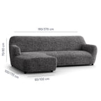 Printed Microfibra - Funda Sofa L Izquierdo Black Pepper