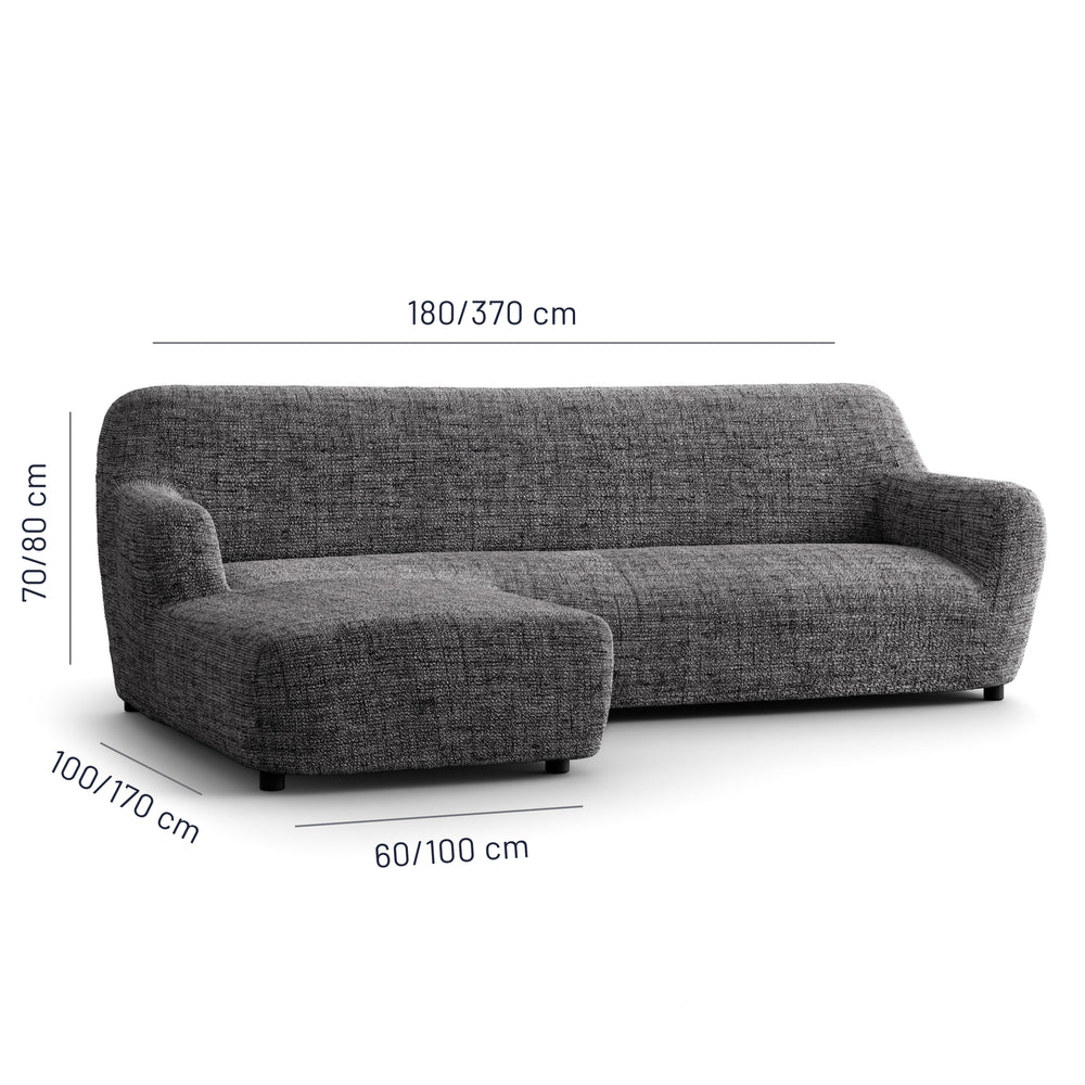 Printed Microfibra - Funda Sofa L Izquierdo Black Pepper