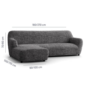 Printed Microfibra - Funda Sofa L Izquierdo Black Pepper