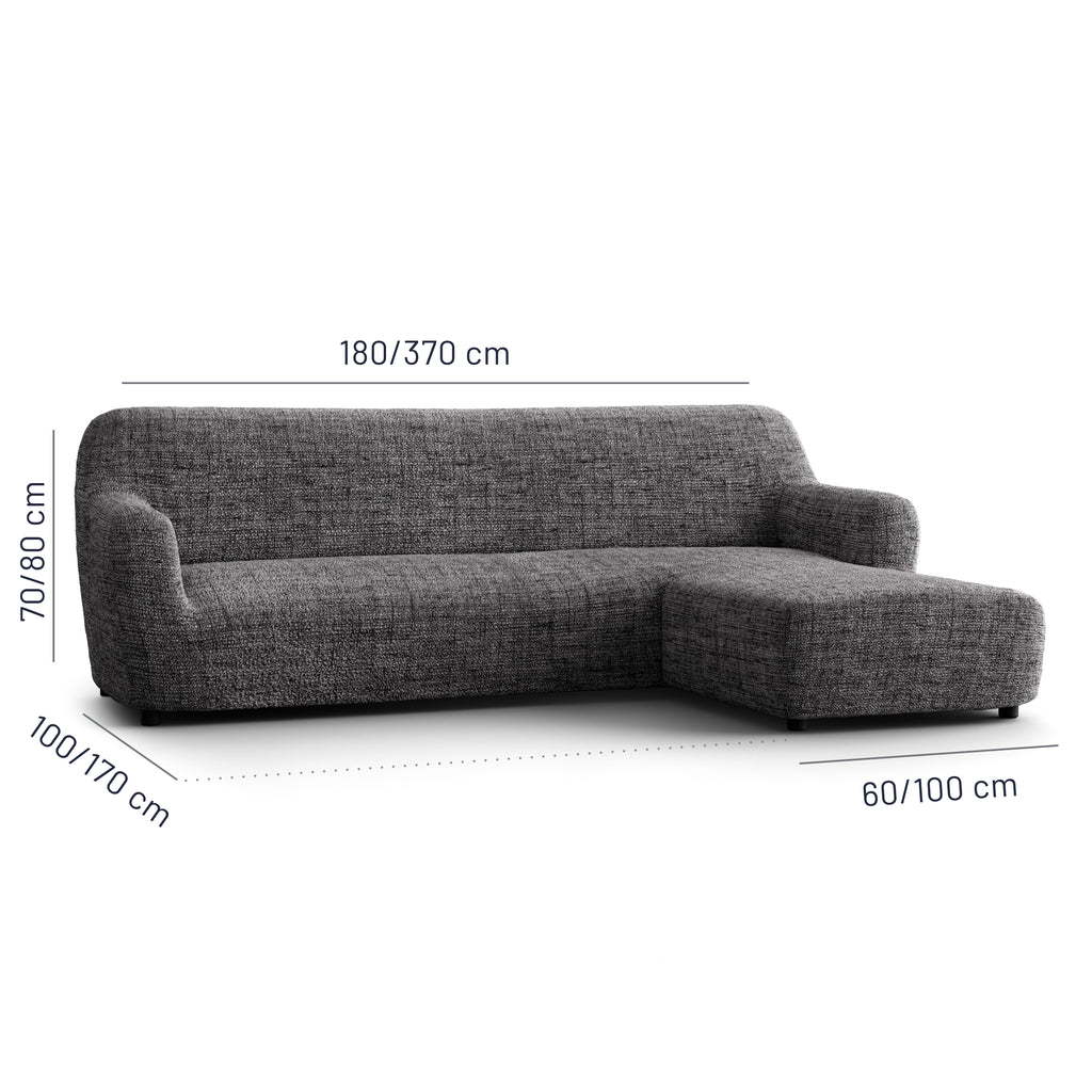Printed Microfibra - Funda Sofa L Derecho Black Pepper