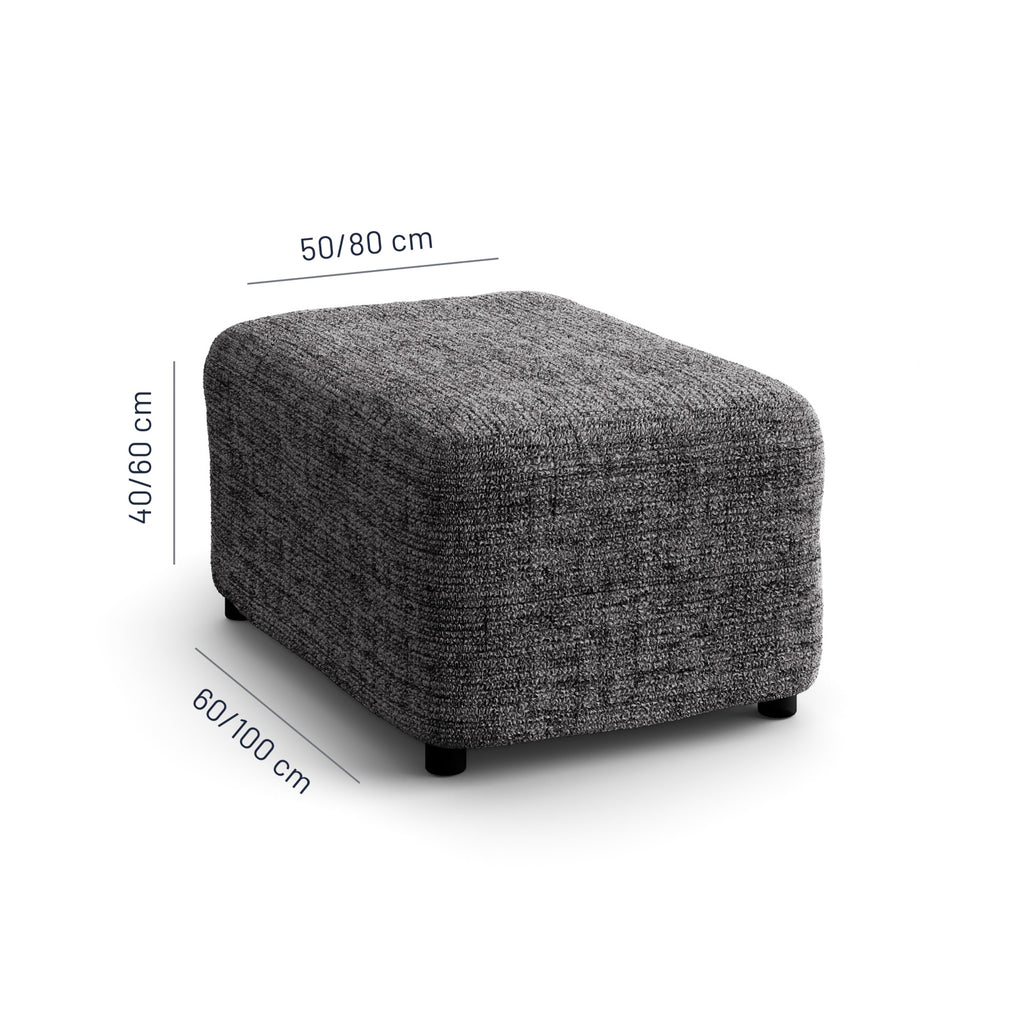 Printed Microfibra - Funda Ottomana Black Pepper