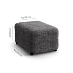 Printed Microfibra - Funda Ottomana Black Pepper