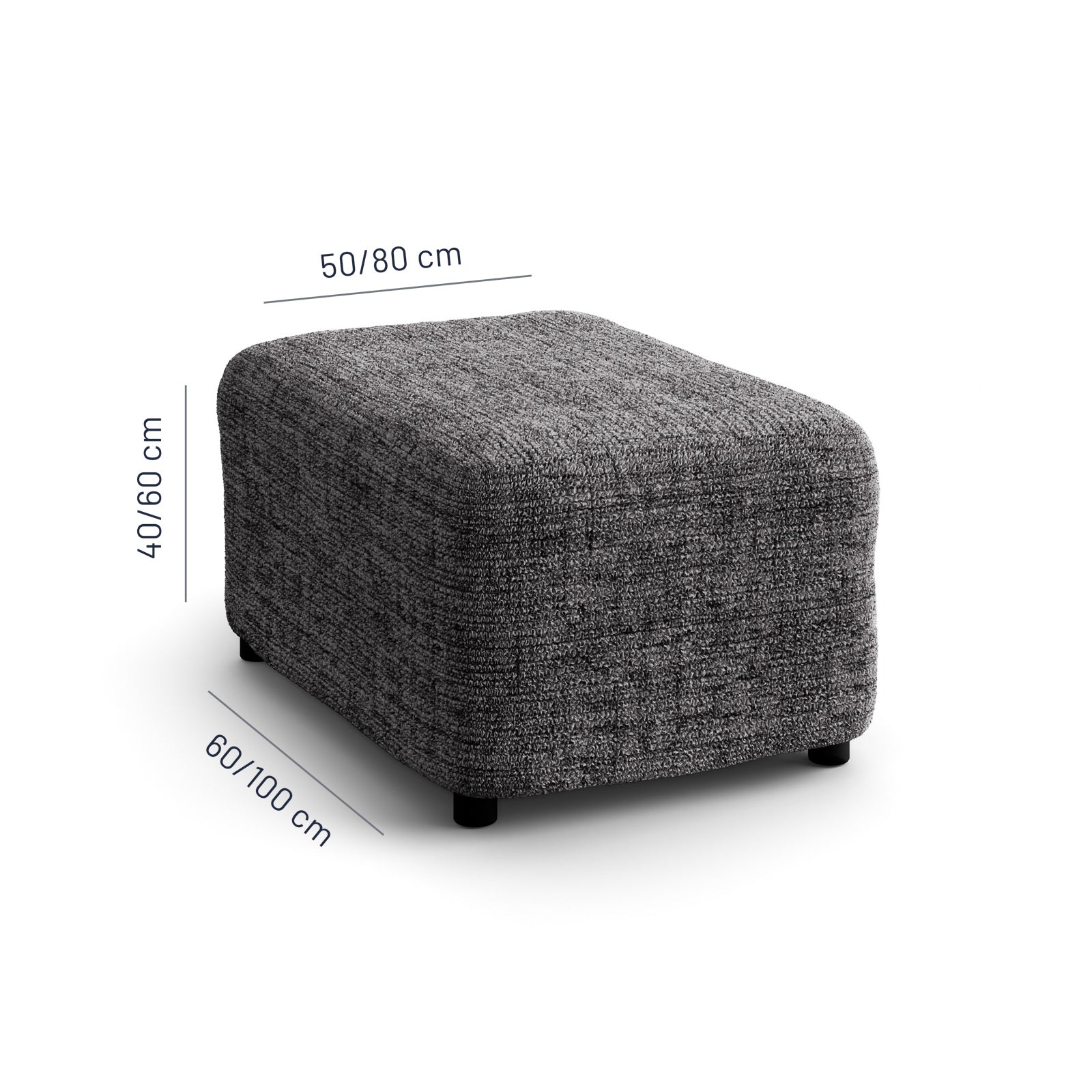 Printed Microfibra - Funda Ottomana Black Pepper
