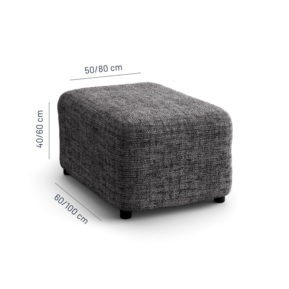 Printed Microfibra - Funda Ottomana Black Pepper