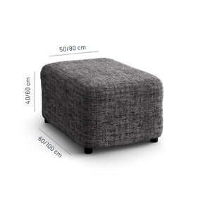 Printed Microfibra - Funda Ottomana Black Pepper