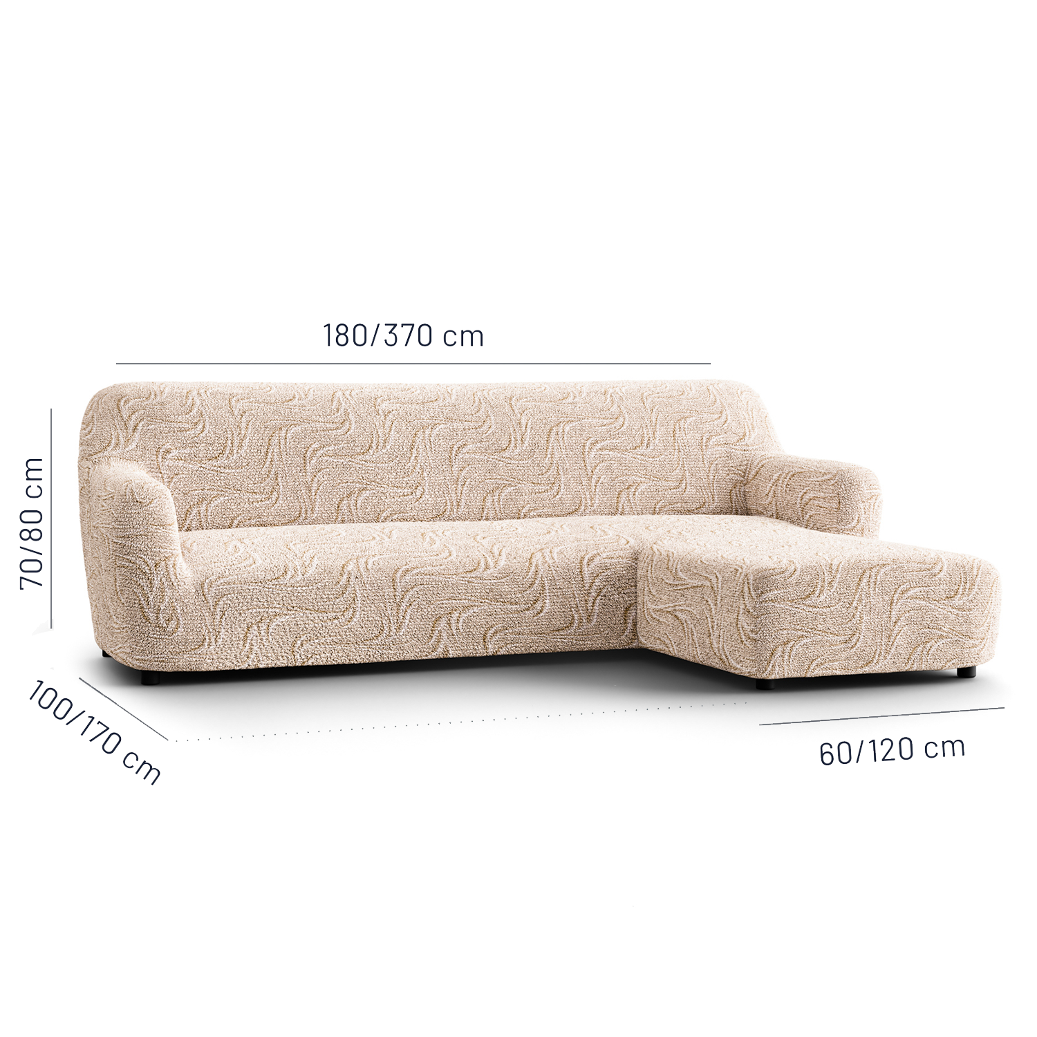 Printed Microfibra - Funda Sofa L Derecho Ambar
