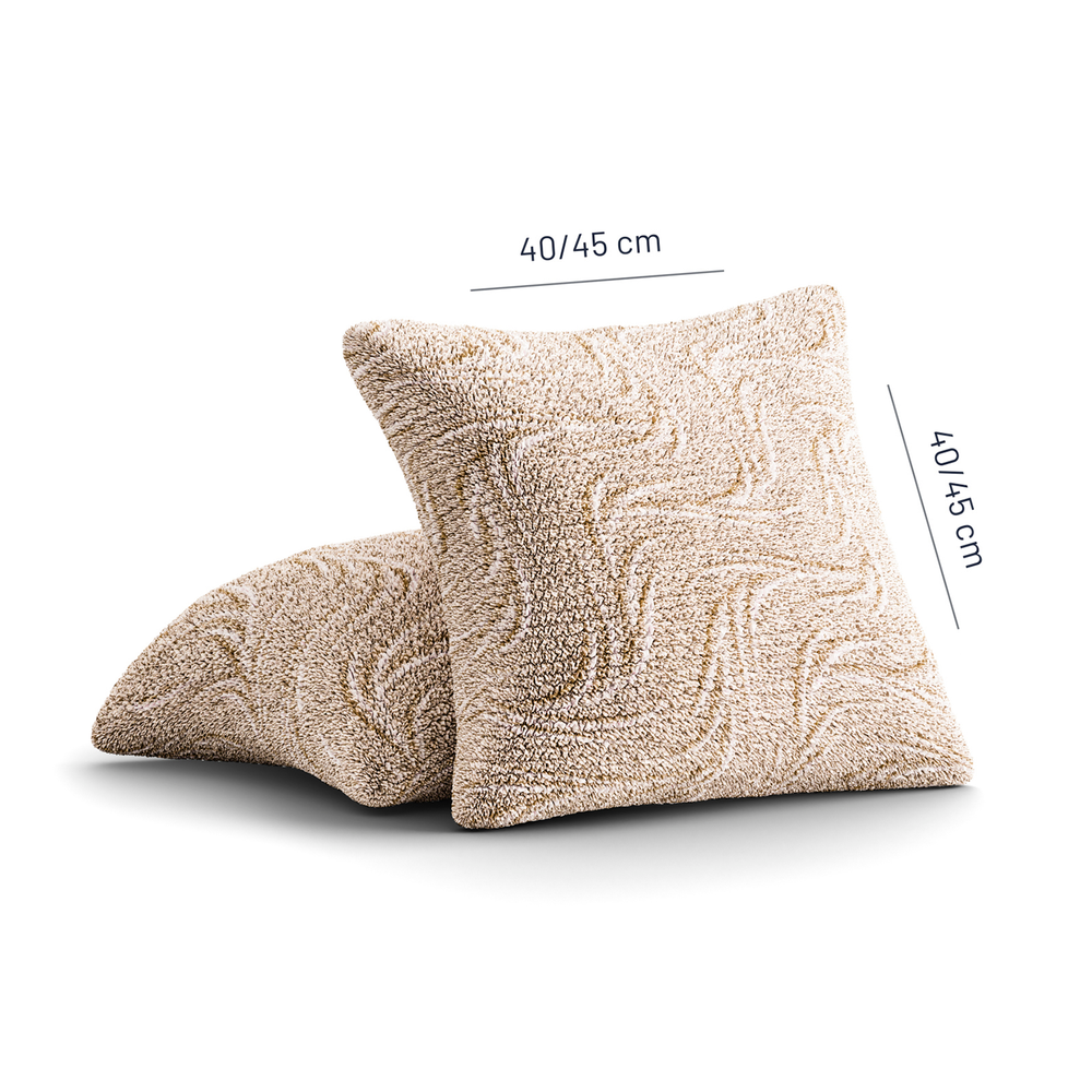 Printed Microfibra - 2 Fundas Cojines Ambar