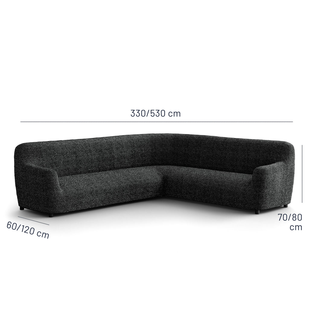 Printed Microfibra - Funda Sofa Esquinero Anthracite