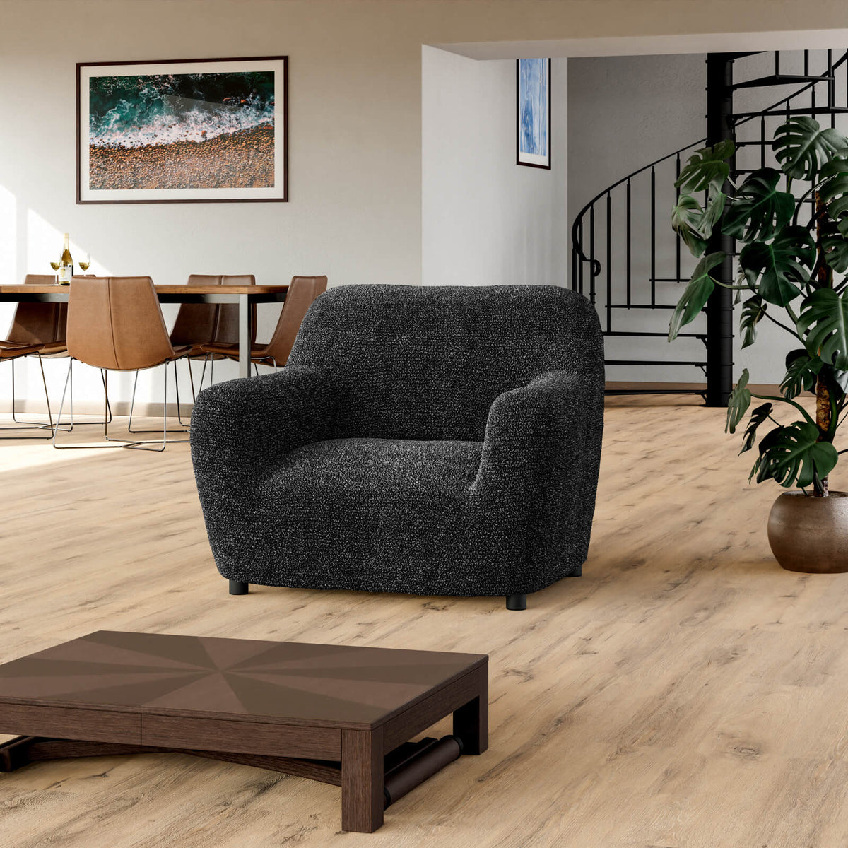Printed Microfibra - Funda Sillon Anthracite