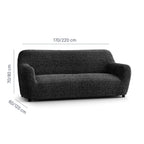 Printed Microfibra - Funda Sofa 3 cuerpos Anthracite