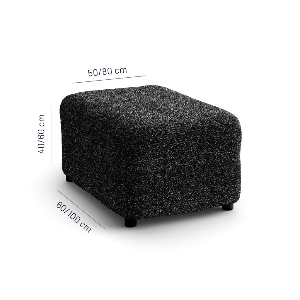 Printed Microfibra - Funda Ottomana Anthracite
