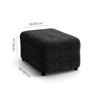 Printed Microfibra - Funda Ottomana Anthracite
