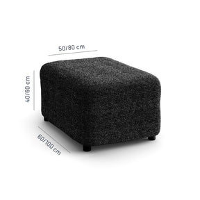 Printed Microfibra - Funda Ottomana Anthracite