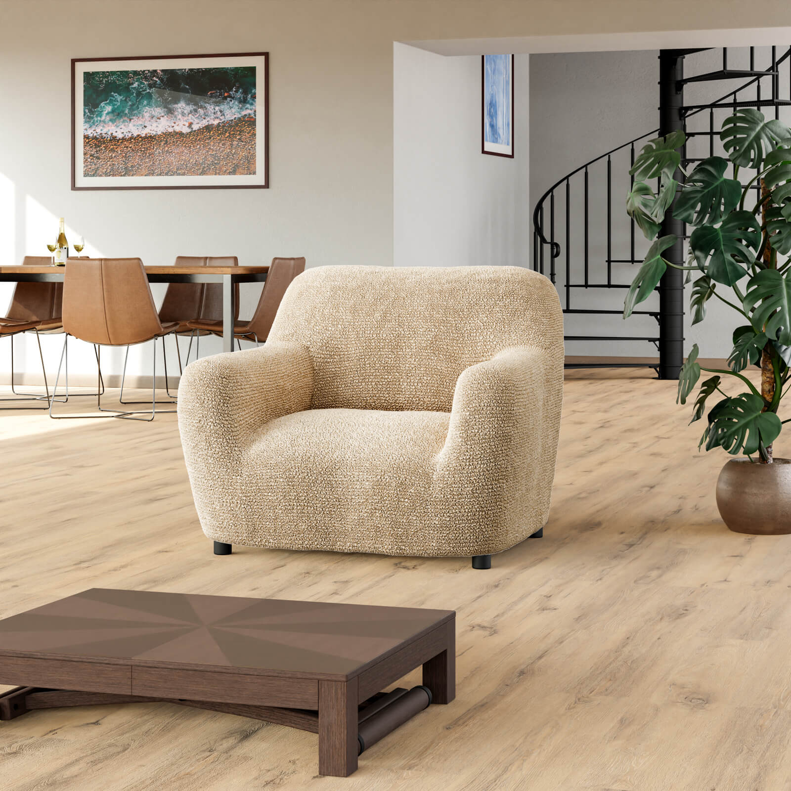 Printed Microfibra - Funda Sillon Sand