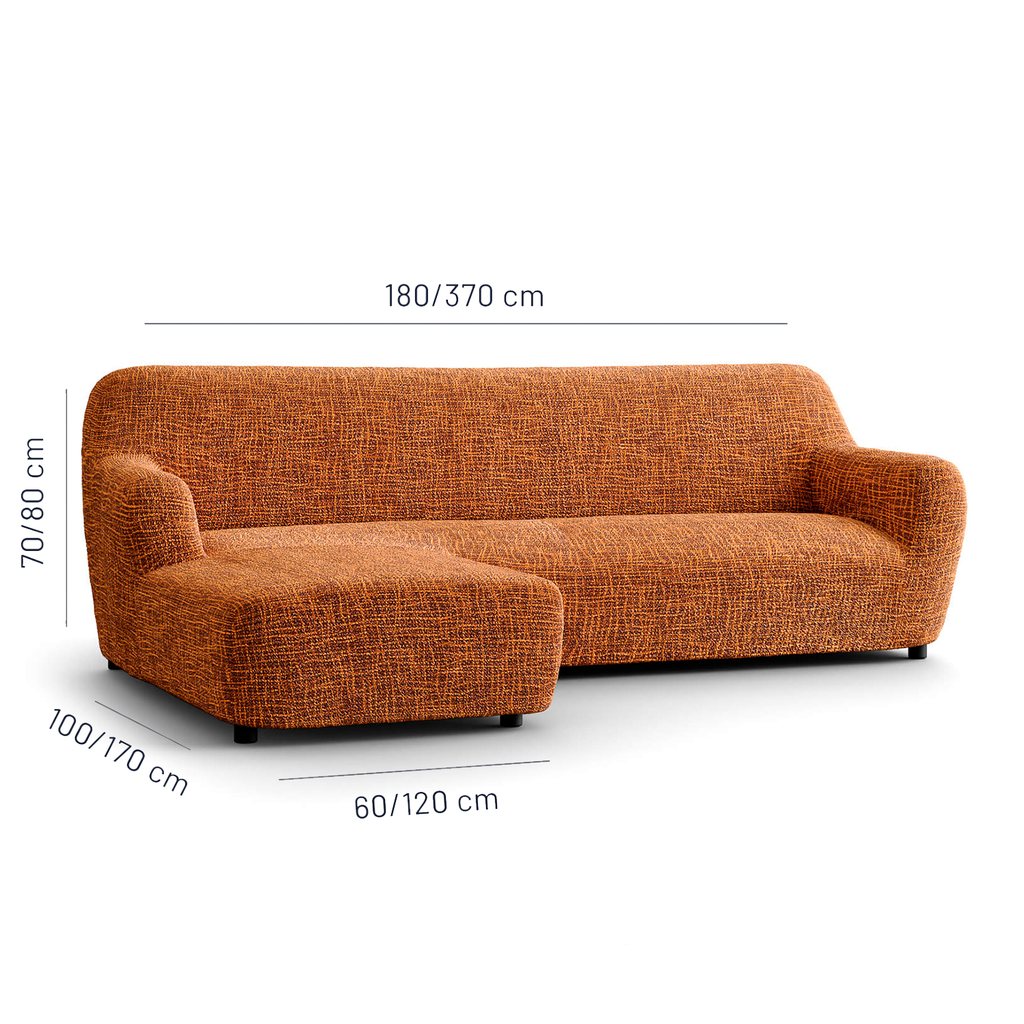 Printed Microfibra - Funda Sofa L Izquierdo Bronze
