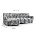 Printed Microfibra - Funda Sofa L Izquierdo Marble