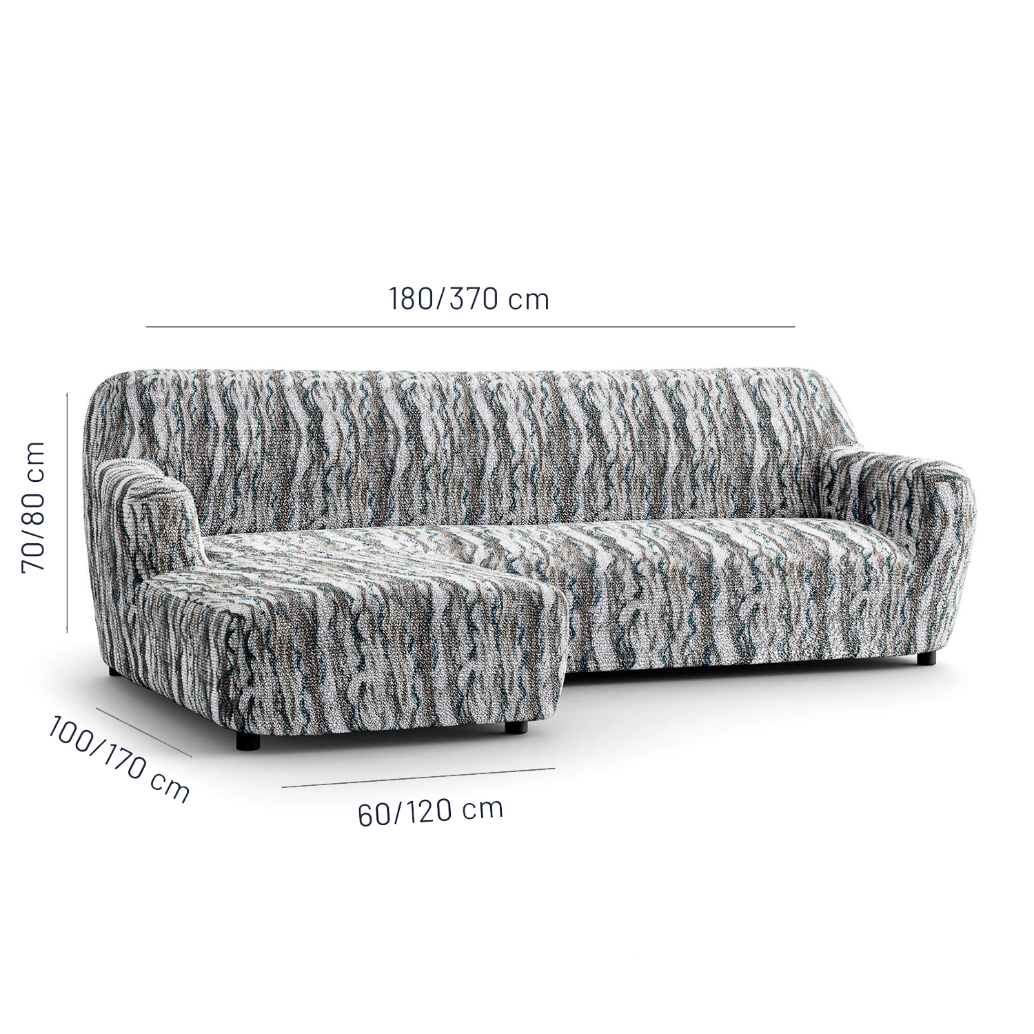 Printed Microfibra - Funda Sofa L Izquierdo Marble