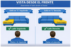Microfibra - Funda Sofa L Izquierdo Bordeaux