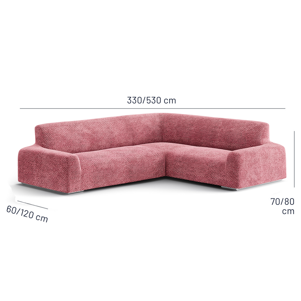 Velvet - Funda Sofa Esquinero Old Pink