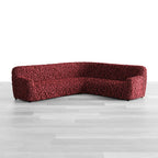Fuco Velvet - Funda Sofa Esquinero Bordeaux