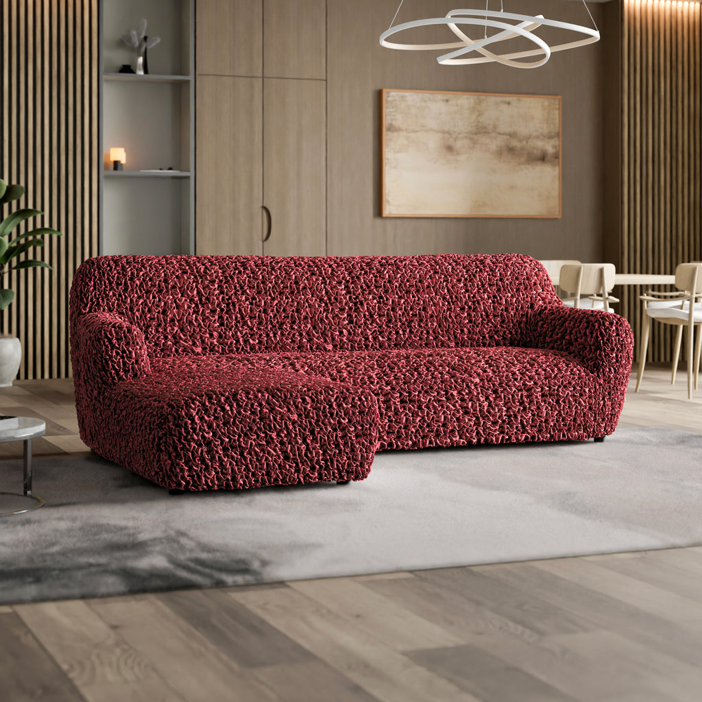 Fuco Velvet - Funda Sofa L Izquierdo Bordeaux