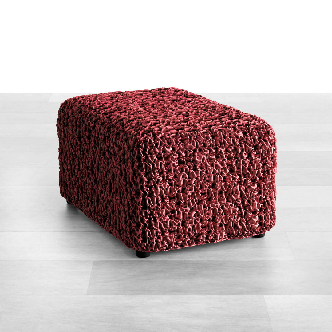 Fuco Velvet - Funda Ottomana Bordeaux