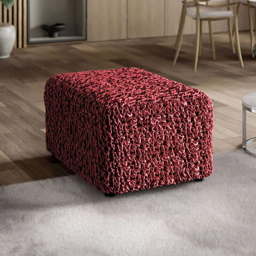 Fuco Velvet - Funda Ottomana Bordeaux