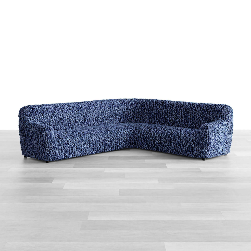 Fuco Velvet - Funda Sofa Esquinero Blue
