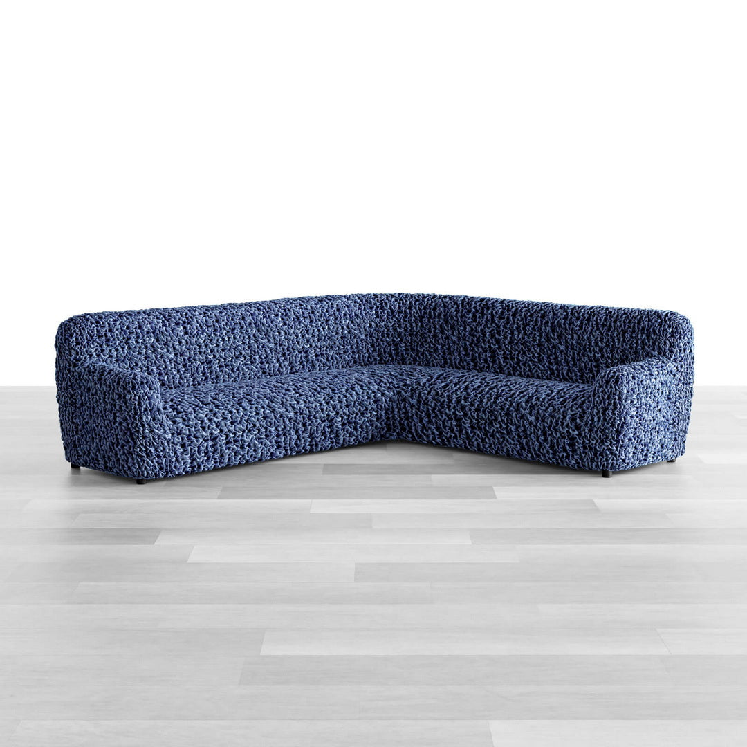Fuco Velvet - Funda Sofa Esquinero Blue