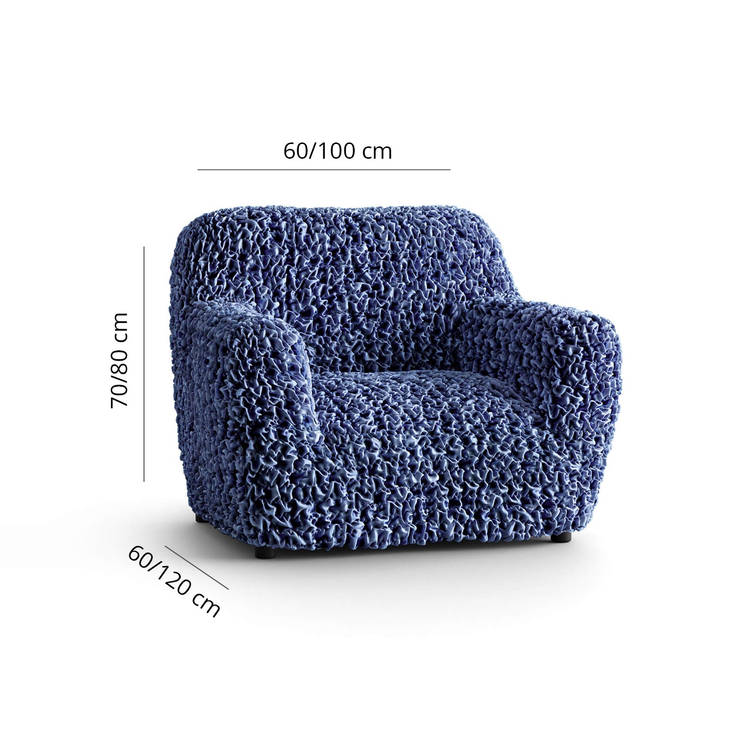 Fuco Velvet - Funda Sillon Blue