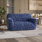 Fuco Velvet - Funda Sofa 2 cuerpos Blue