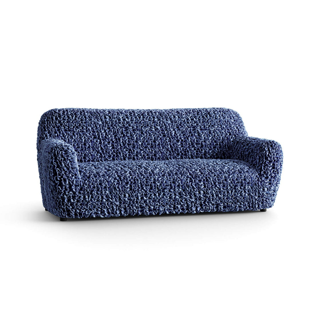 Fuco Velvet - Funda Sofa 3 cuerpos Blue