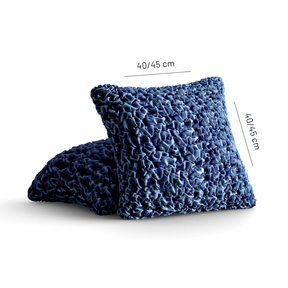 Fuco Velvet - 2 Fundas Cojines Blue