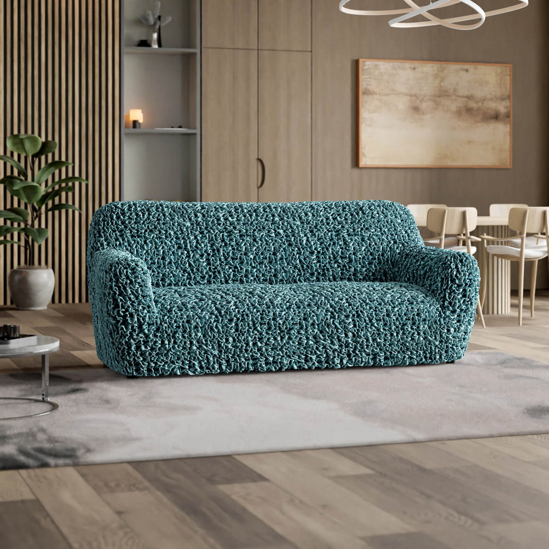 Fuco Velvet - Funda Sofa 3 cuerpos Green Emerald