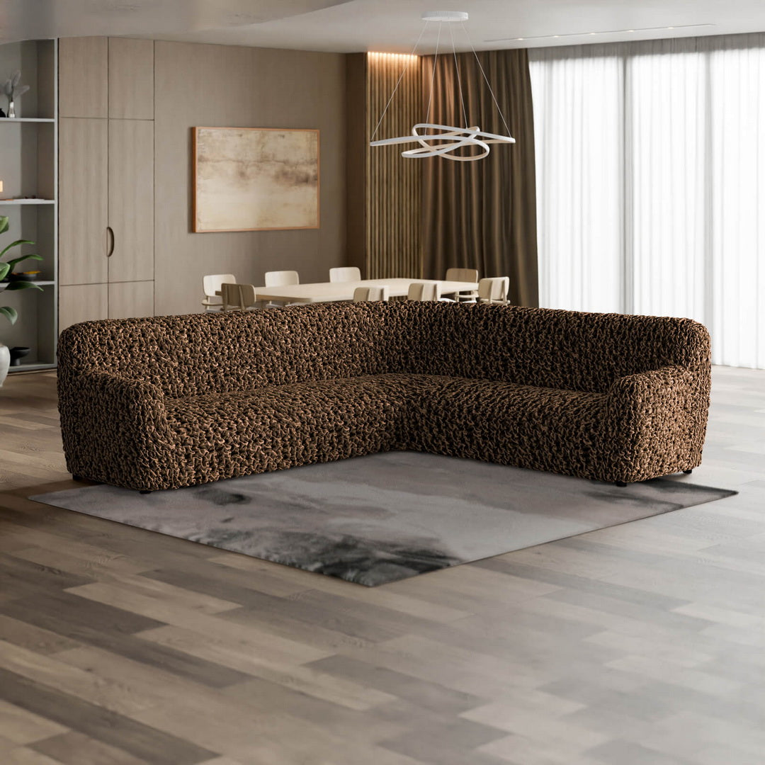 Fuco Velvet - Funda Sofa Esquinero Chocolate