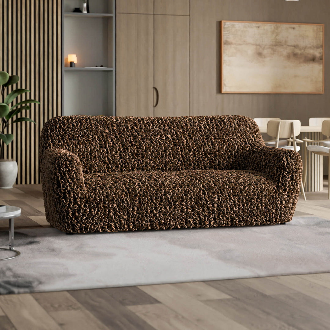 Fuco Velvet - Funda Sofa 3 cuerpos Chocolate