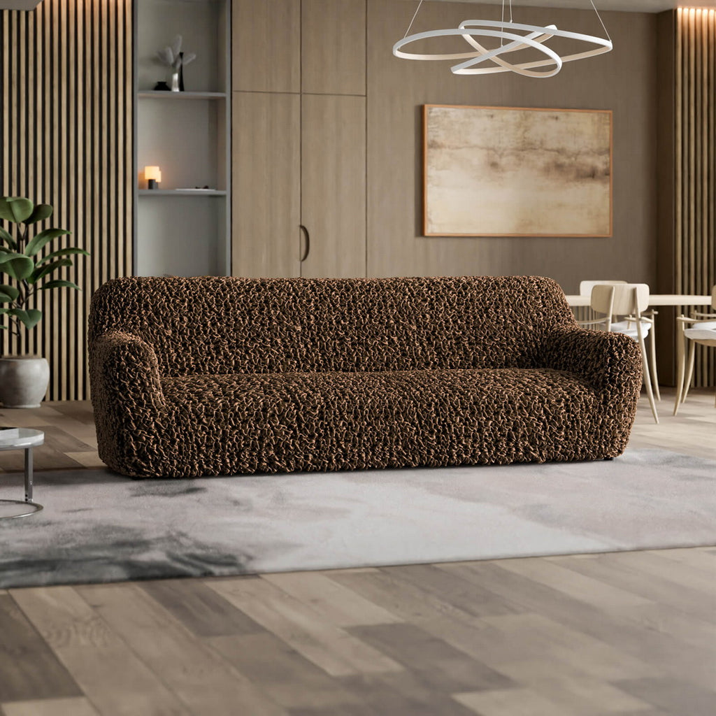 Fuco Velvet - Funda Sofa 4 cuerpos Chocolate